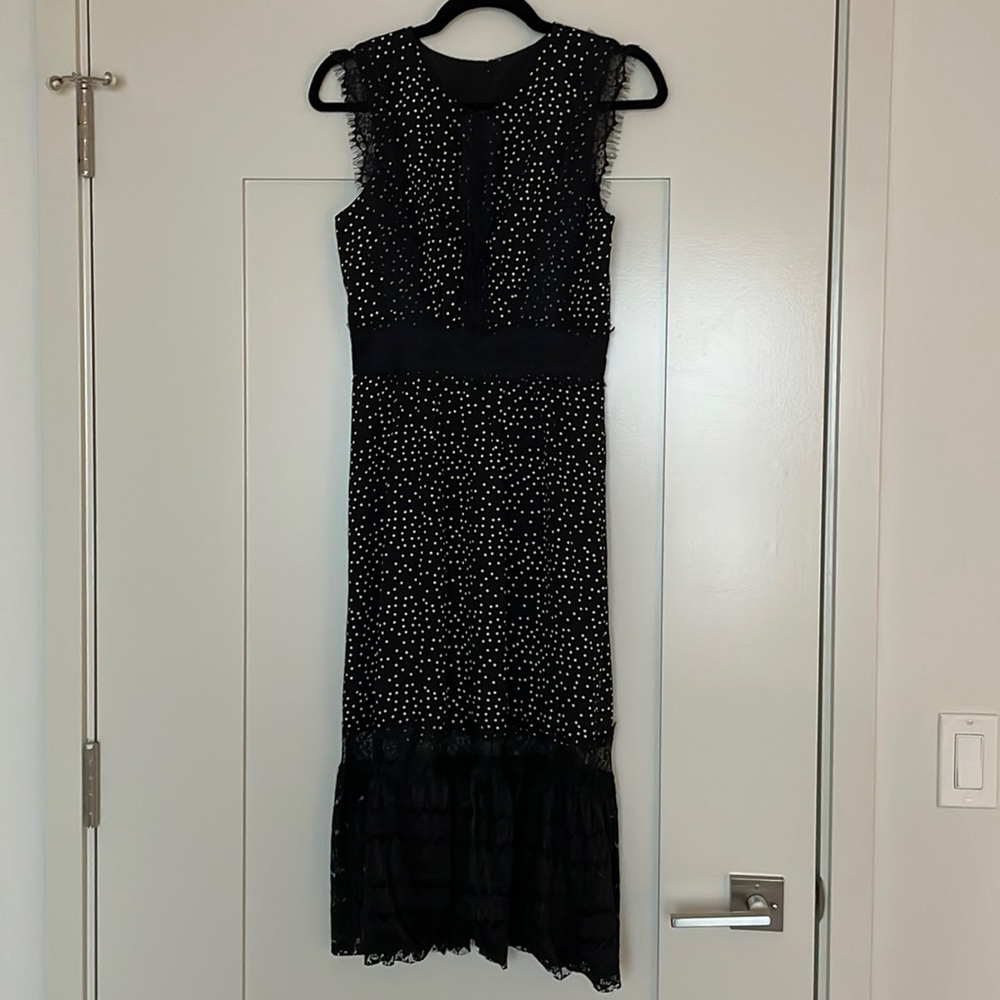 Adelyn Rae Georgette Polka Dot Dress